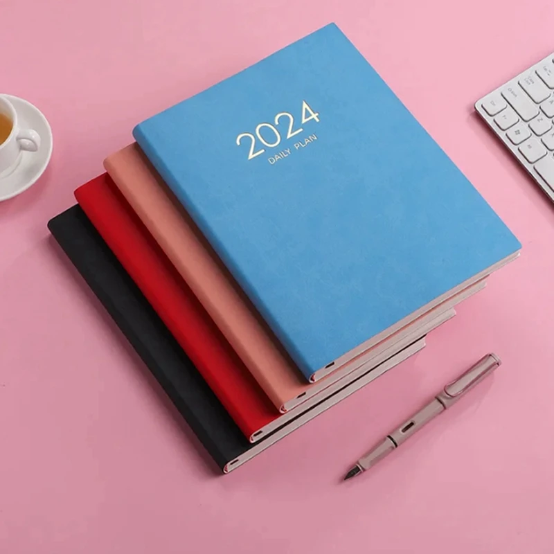 2024 Plan Notebook Calendar Thickened Daily Plan Notebook Weekly Notebook Office School Supplies Easy To Use