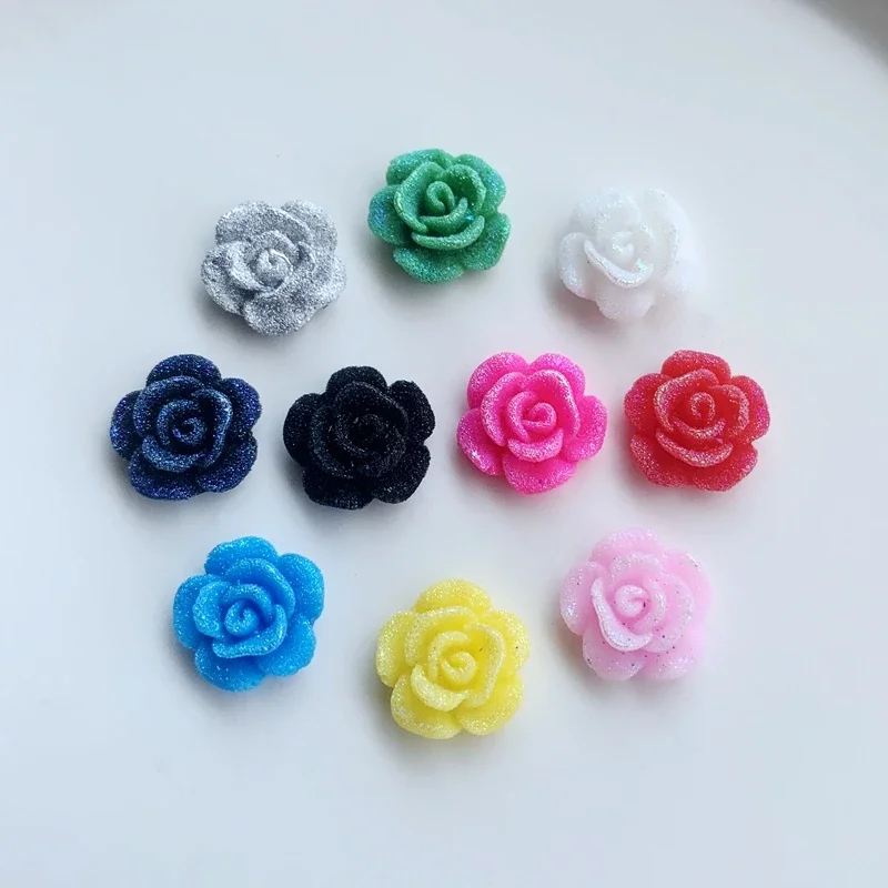 13mm Resin Flowers Rhinestone Flatback stones crystals For Clothing Craft Jewelry accessories DIY Beads made 40pcs -HE31