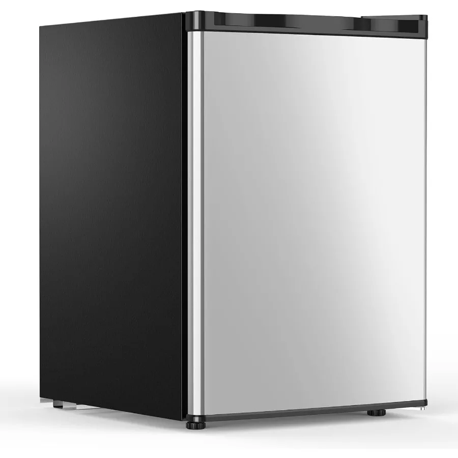 

2.6 Cu.Ft Mini Fridge with Freezer Single-Door Compact Refrigerator 7 Settings Temperature Adjustable 2 Removable Shelves Comme