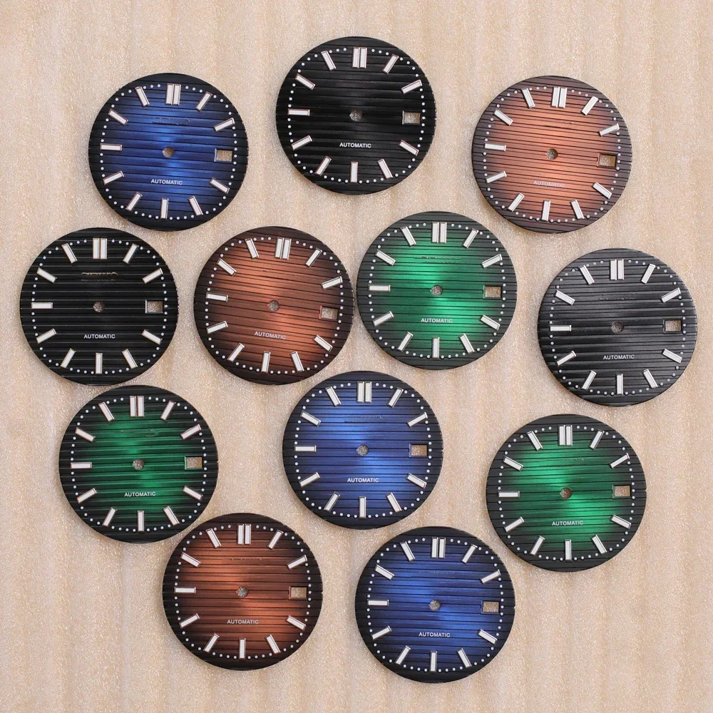 

NH35 Dial 30.5mm Green Luminous Watch Dial Hands Set for Nautilus NH35 NH36 Movement Men Watch Accessories Replacements