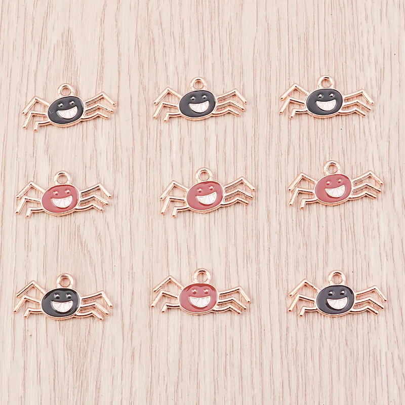 10 Pcs/Pack New Creative Fashion Halloween DIY Accessories Cartoon Crab Pendant Alloy Drip Oil Accessories Pendant Trend Pendant