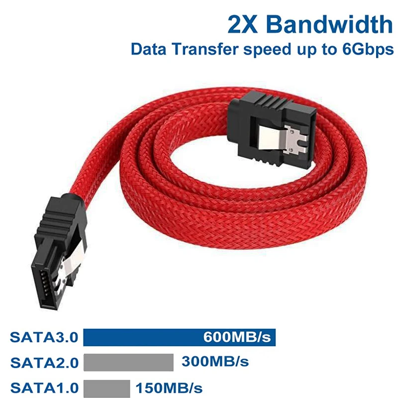 3 teile/satz sata 3,0 iii Datenkabel 6 Gbit/s Kabel gerade rechtwinklig mit Nylon geflochtenen Ärmeln für SATA HDD-Festplatten laufwerk