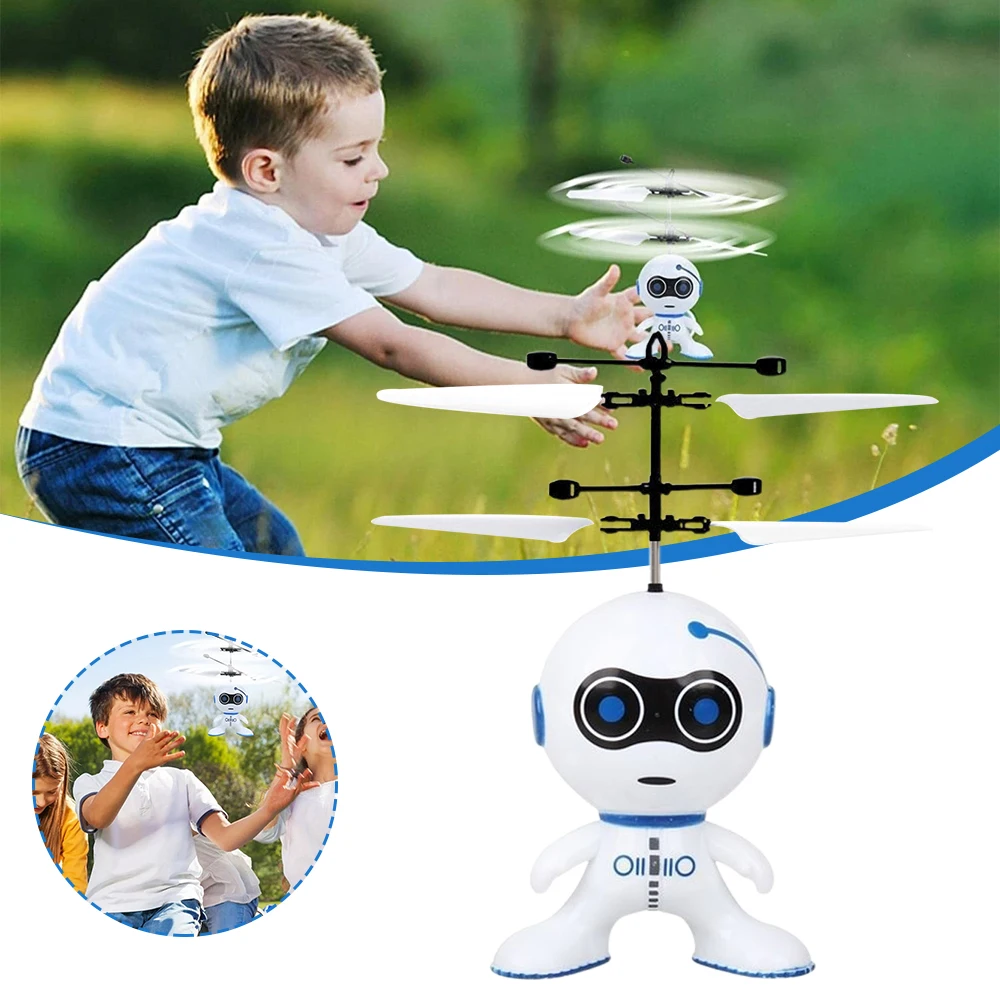 전기 RC 비행기 적외선 유도 USB 충전 플라스틱 미니 플라이 로봇 전자 항공기 서스펜션 장난감 아이 크리스마스 선물