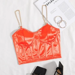 Tank Corset Crop Top Coquette Gyaru Aesthetic Cute Downtown Girl Streetwear Chic Sexy Party Sleeveless Vests Backless Camisoles