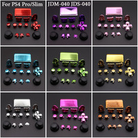 1PCS Full Sets Chrome Dpad R1 R2 L1 L2 Buttons For Sony Dualshock 4 PS4 Pro Slim JDS 040 JDS-040 Wireless Controller