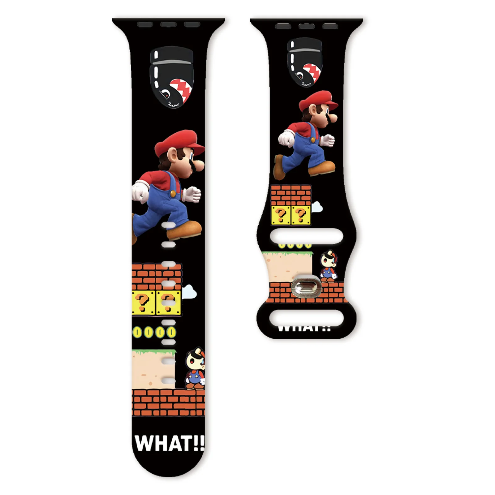 

MINISO Mario 4 Printed Strap for Apple Watch 10 9 8 Silicone Band Replaceable Bracelet for iWatch 46mm 45mm 44mm 40mm Watchband