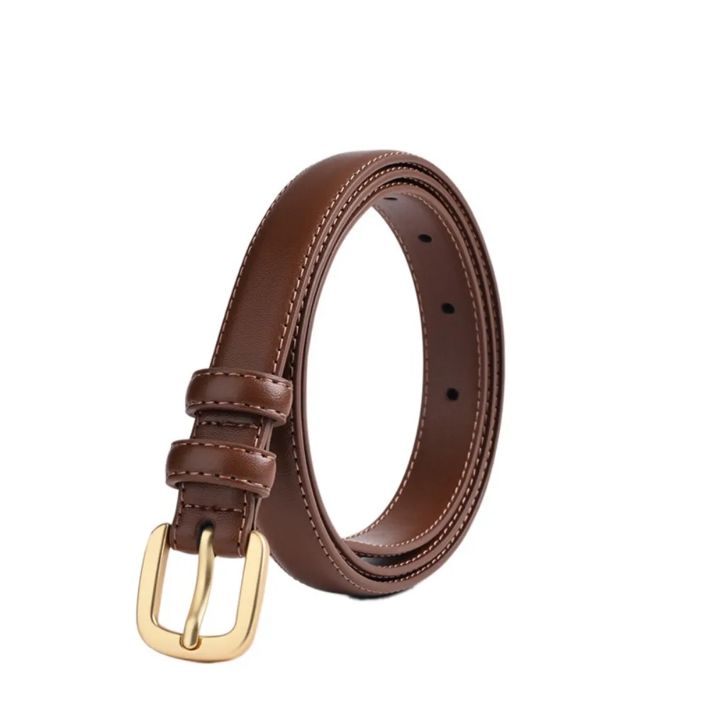 

Black Needle Buckle Leather Fashion Belt Strap Korean Version PU Leather Waist Belt Simple with Jeans Belt