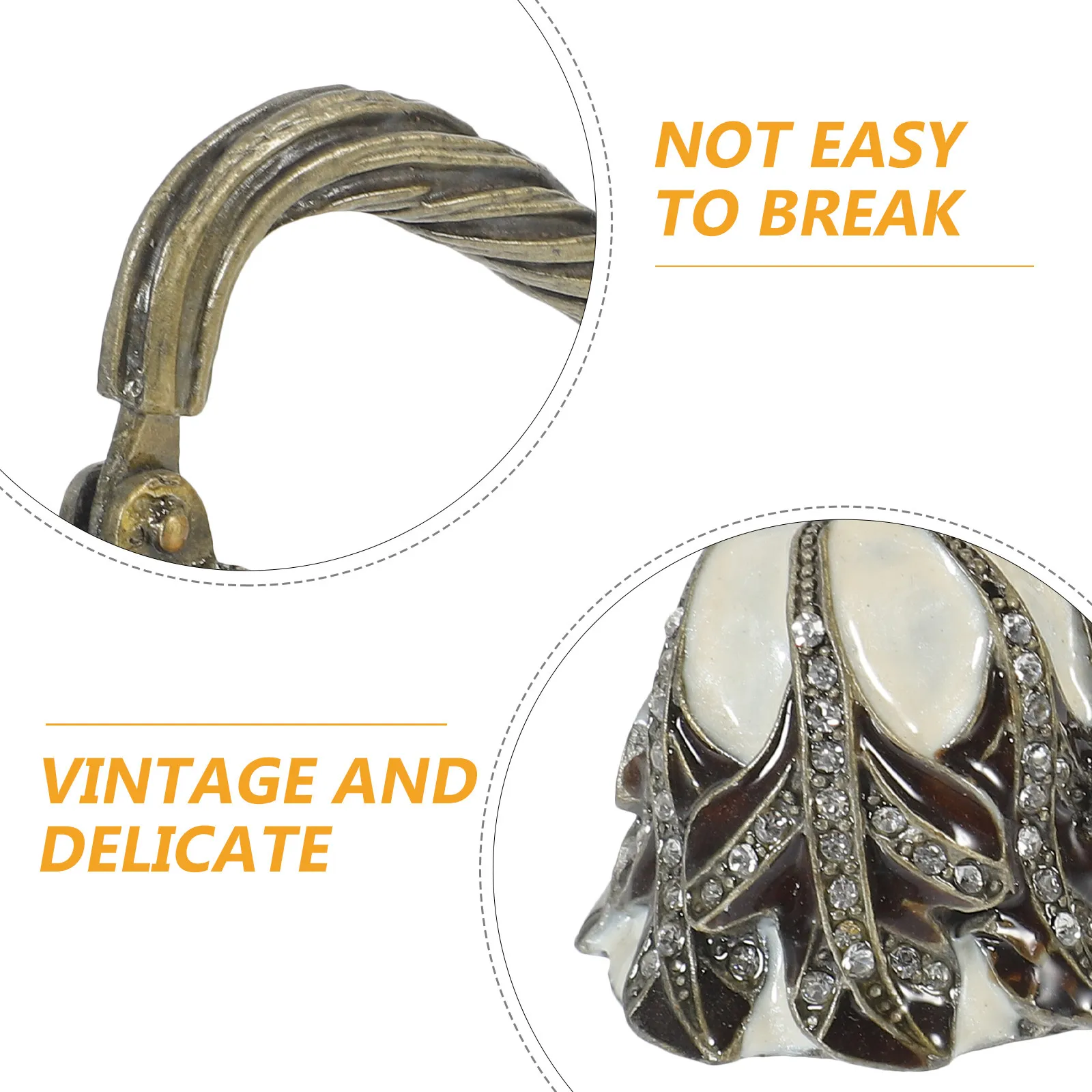 Vintage Rhinestone Inlaid Zinc Alloy Snuffer Long Handle Safe Extinguish Tool for Home Lovers Gift Aromatherapy
