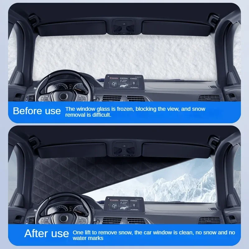 Car Windshield Cover Front Windscreen Cover Sun Shade Snow Protector Ice Blocked Front Window Protector Exterior Car Accessories