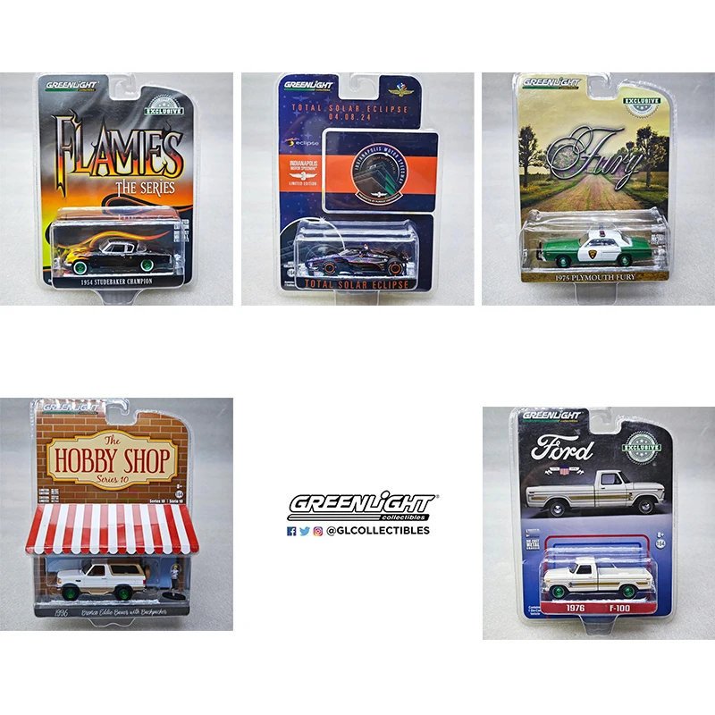 

Greenlight 1:64 Indianapolis Flame Plymouth Hobby Store F-100 Series Diecast Model Alloy Car Child Gift Collect Ornaments