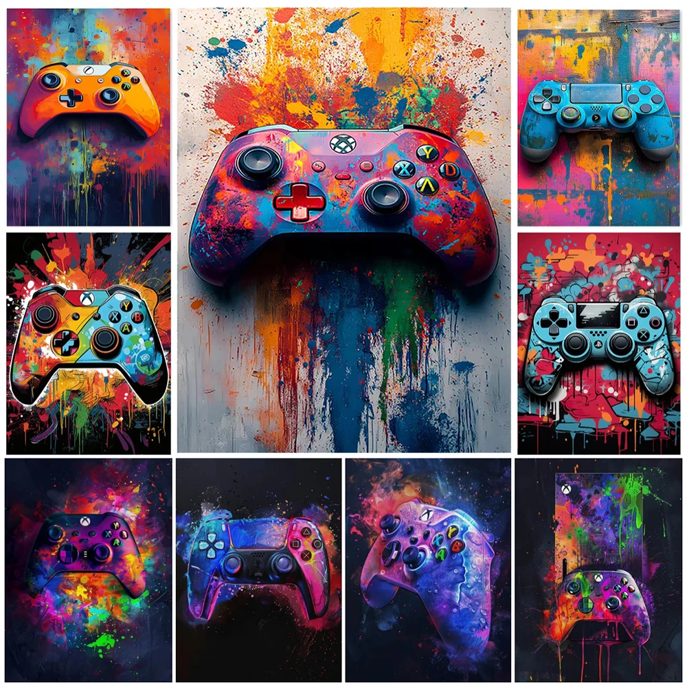 Home Decor Xbox Games - Poster di videogiochi in acquerello e