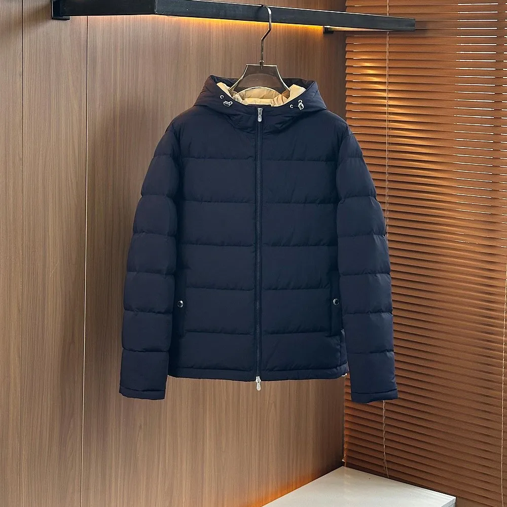 سترة إيطالية BC Old Money Style كاجوال بغطاء للرأس باللون الأبيض #1