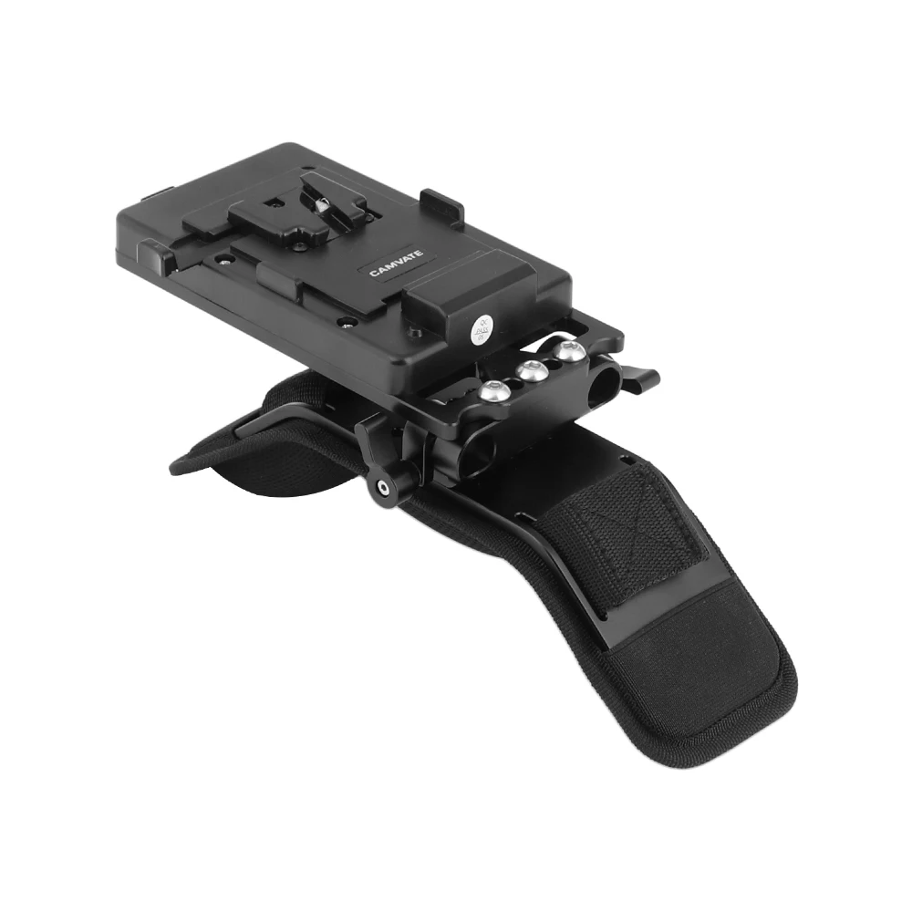 CAMVATE-montaje acolchado de hombro con bloqueo en V, divisor de potencia y bloque de rieles de 15mm para Canon 6D, 7D, 60D, 70D, 5D MarkII, 5D markII