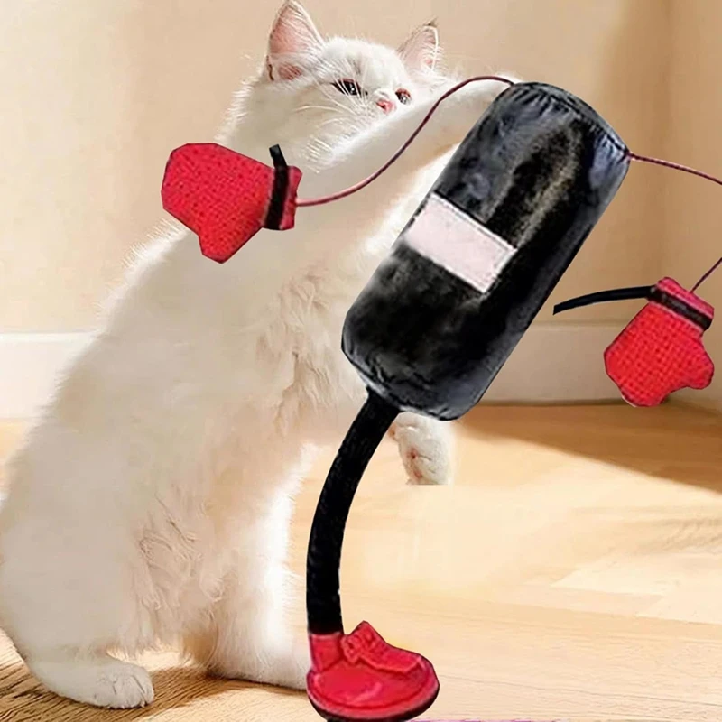 Cat Punching Bag Toy Cat Boxing Toy Mini Cat Boxing Bag Toy Punching Bag Play Gym For Kittyweight Champions