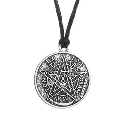 Skyrim Tetragrammaton Pentagram Wicca Pendant Necklace Men's Fashion Retro Talisman Birthday Gift Jewelry Gift