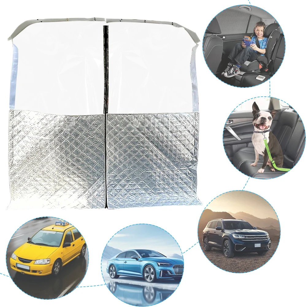 Car Divider Isolation Curtain with Zipper Air-Conditioning Sunshade Car Divider Privacy Curtain for Ford