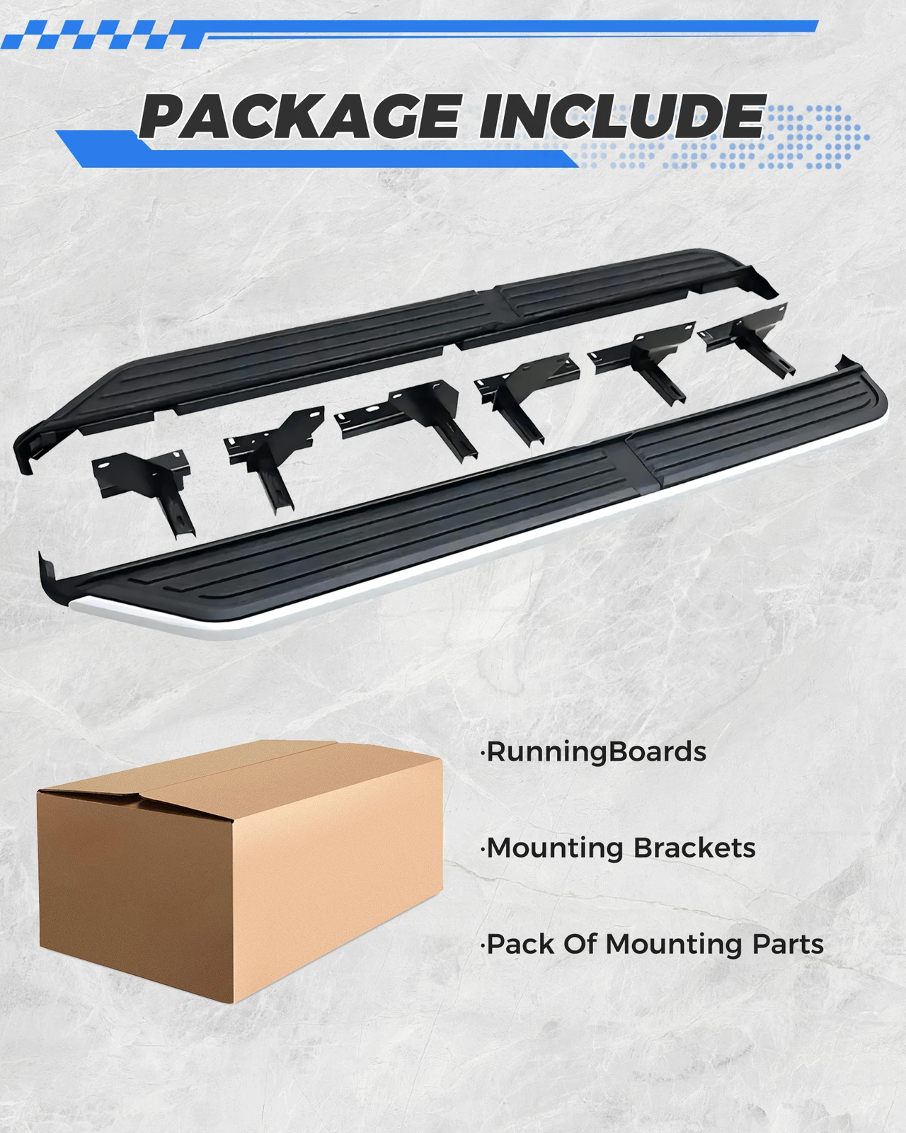 2 Buah Papan Lari untuk Aksesori Land Rover Discovery 3 4 2004-2016 LR3 LR4