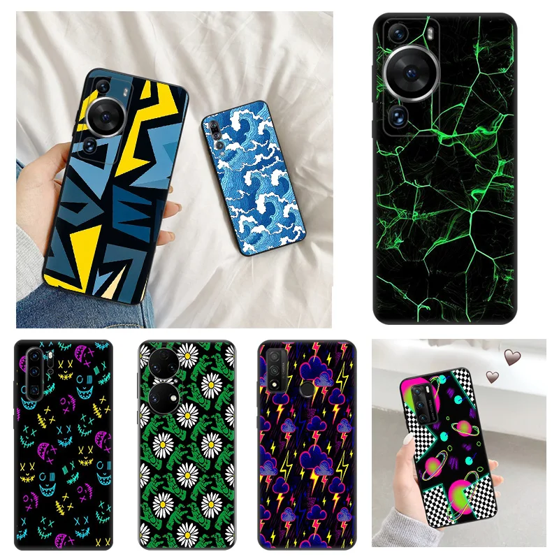 Matte Phone Case for Huawei P20 Pro P Smart P40 P30 Lite Moto G30 G31 G200 One Fusion Tornado Lightning Soft Black Case Funda