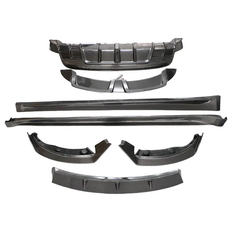 مجموعات هيكل ترقية عالية الجودة فقط من S Model Y مصنوعة من ألياف الكربون الحقيقية ذات الشفة الأمامية والشفة الجانبية ومفسد الشفة الخلفية #1