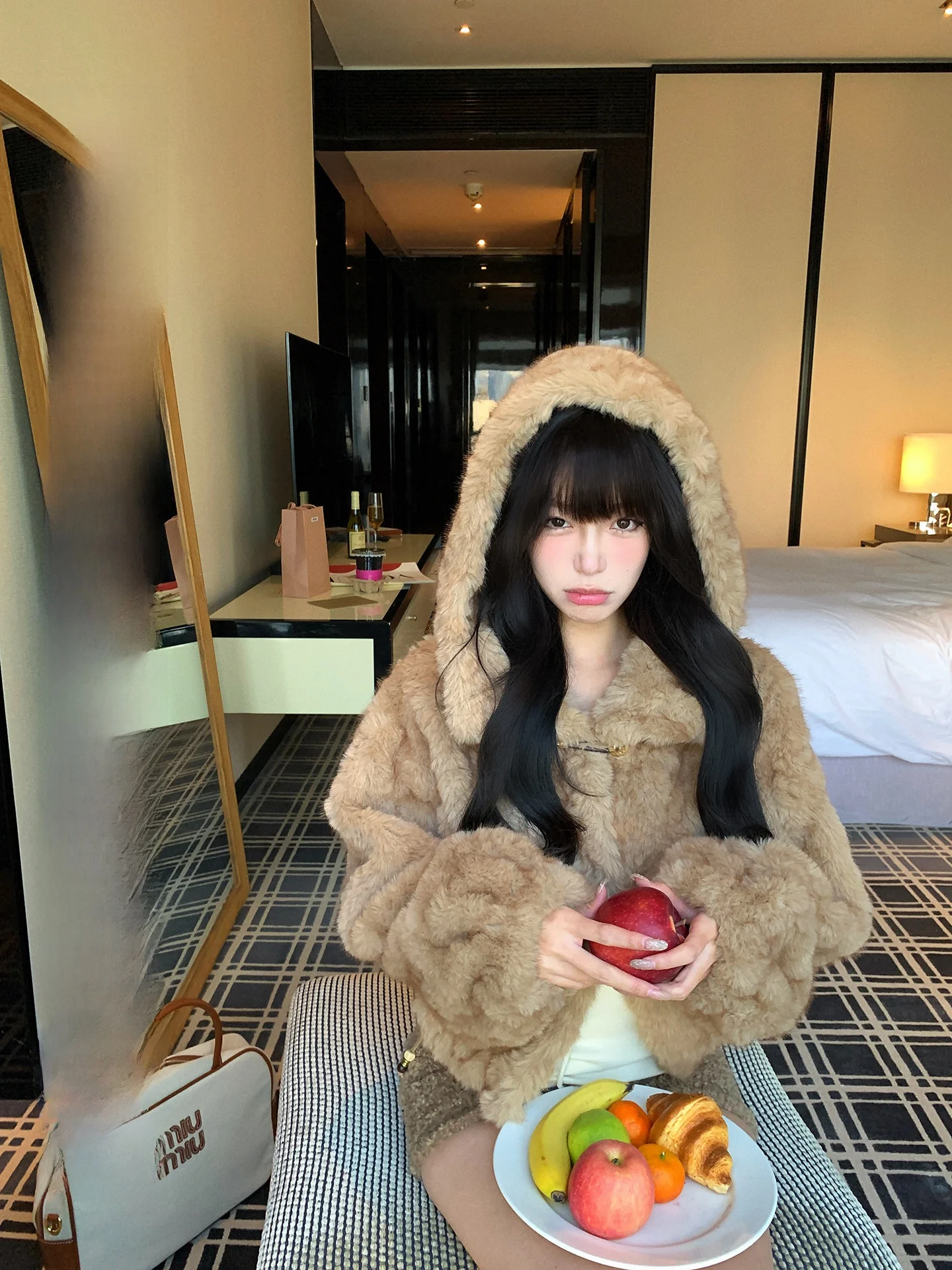 

Женский свободный повседневный теплый кардиган-худи Pinksoya из полиэфирного волокна, мягкий и уютный, в стиле слэш-арт