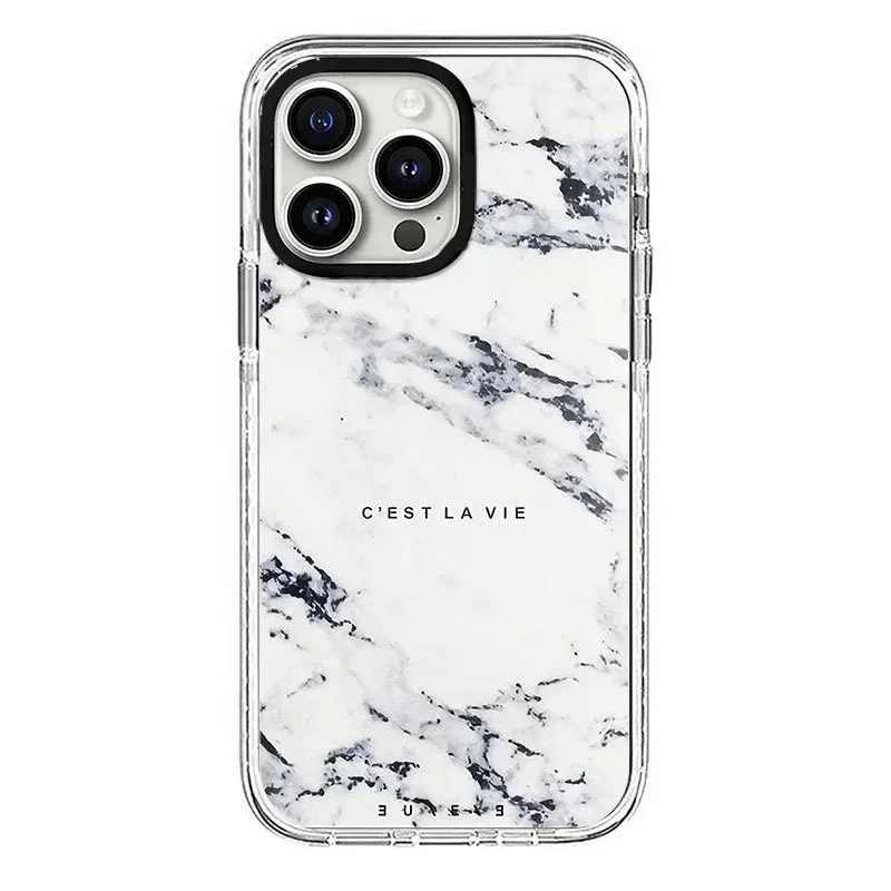 

2.0 Acrylic Upgrade Border Marble Phone Case Cover for iPhone 11 12 13 14 15 Pro Max Case for iPhone 15 ProMax