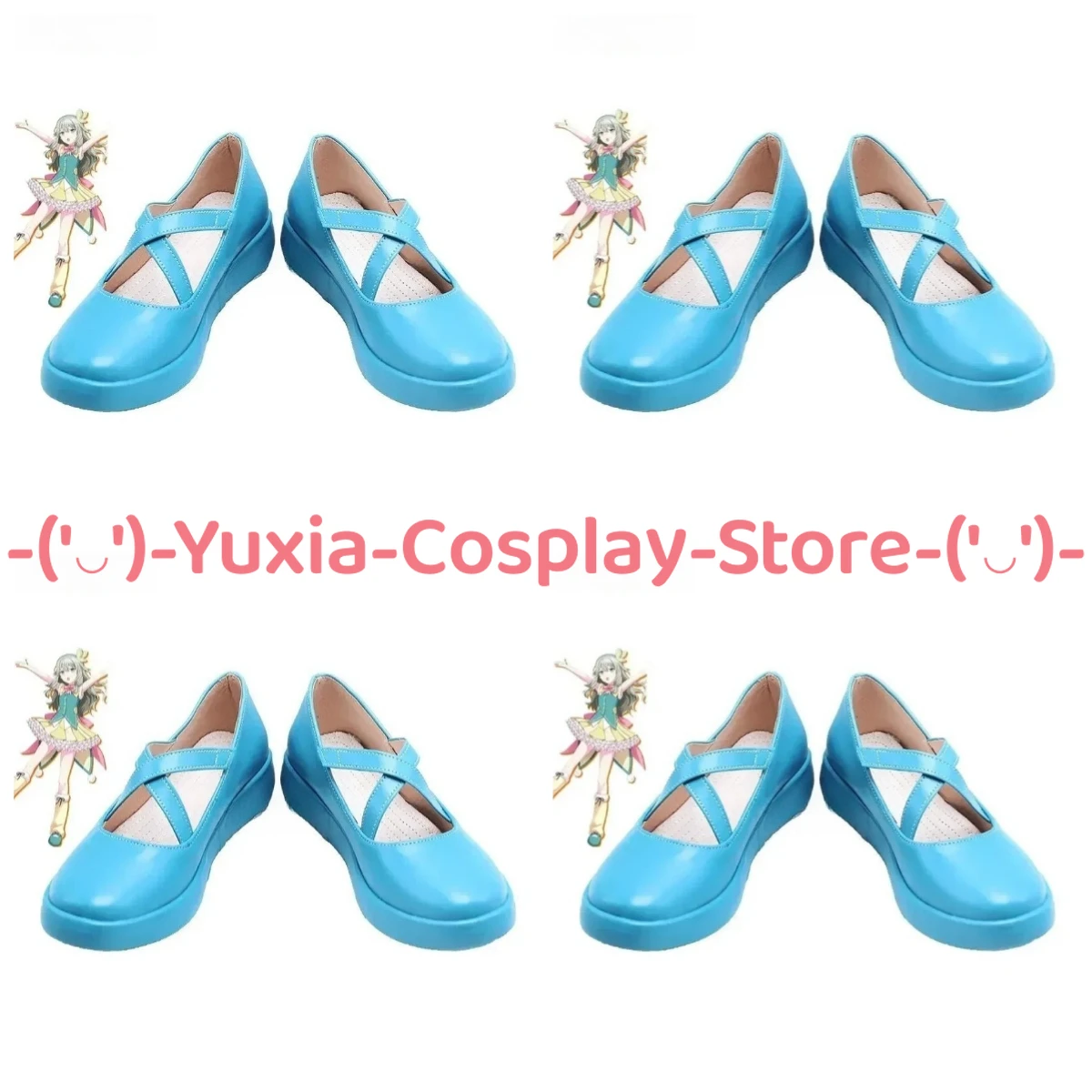 

Yuxiacosplay! Project Sekai Kusanagi Nene Cosplay Shoes Anime Character Prop PU Leather Boots Halloween Carnival Party Costume