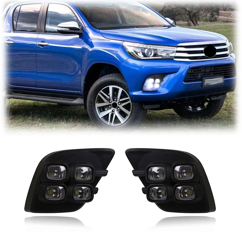 

Gobison Hot Products LED DRL Daytime Running Lights Daylight Fog Lamp for Toyota REVO Hilux VIGO 2015 2016 Fog Light