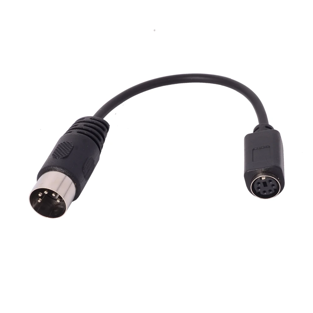 6 بوصة في DIN5 إلى Mini DIN6 PS/2 ذكر إلى أنثى محول لوحة المفاتيح محول وصلة كابل DIN5 5 دبوس إلى MDIN6 6 Pin M/F للكمبيوتر لينكس