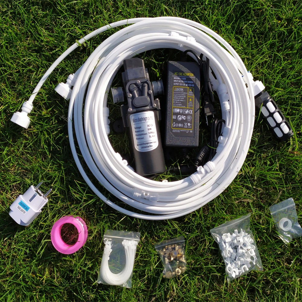 

12V Low Pressure Mist Spraying System Kit for Trampoline - Cooling Humidifying Dust Removal Disinfection Garden Irrigation Pump