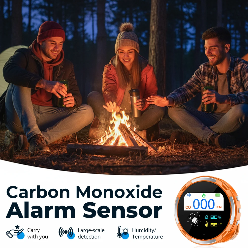 

Тактический датчик сигнализации угарного газа, обнаружение утечки CO, сертификация KC для кемпинга и дома