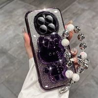 Cute Rabbit Makeup Mirror Stand Case for Magic 7 Lite 6 5 Pro Magic7 Pro Honor X9A/B X9C X7A/B CLuxury Bracelet Protective Case