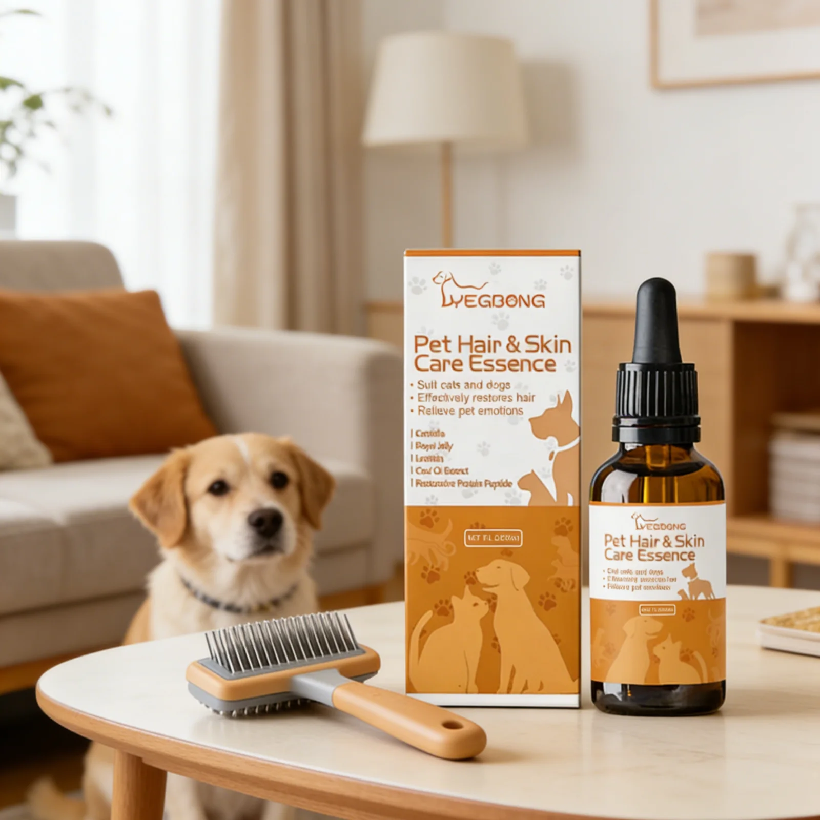YEGBONG Pet Hair Skin Care Essence Suit Cats Dogs Promote Hair Growth Deep Nourishment Mild Moisturizing Pet Skin Care Oil 30ml