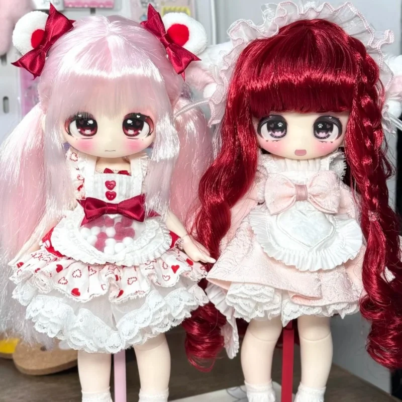 

New 1/6 Bjd Sweet Velvet Window Series Blind Box Cute Girls Action Figure Moveable Doll Desktop Ornament Surprise Gift For Girls