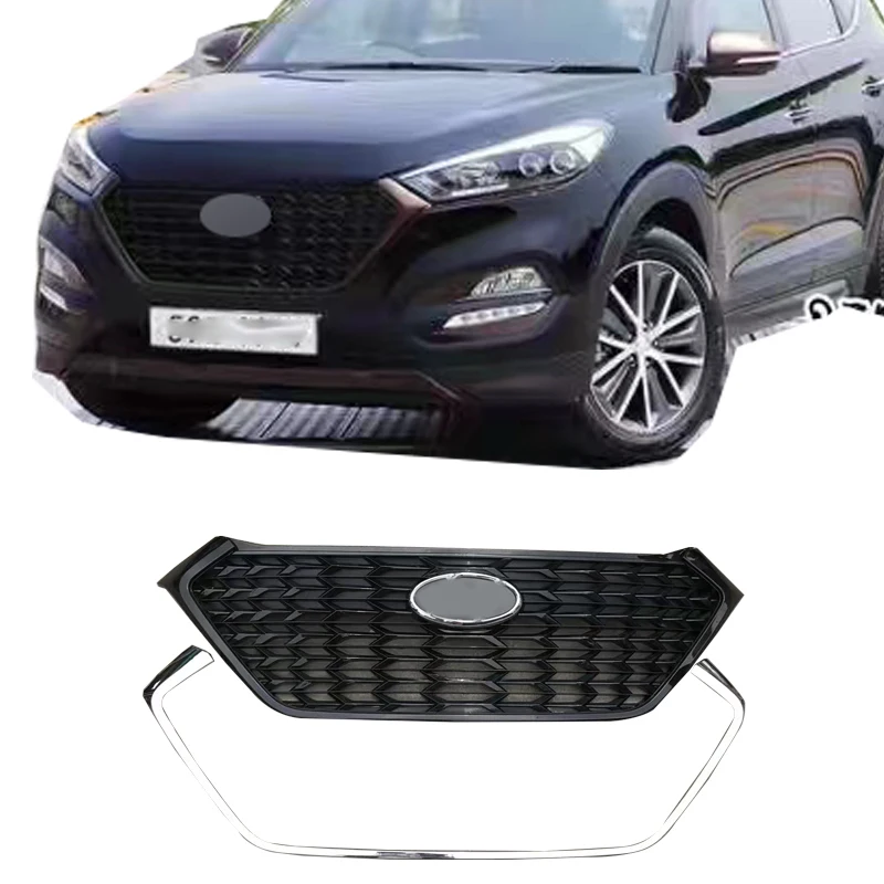 

Factory Price Car Accessories Auto Parts ABS Glossy Black Grille Front Lower Bumper Grille Front Grill For Tucson 2015