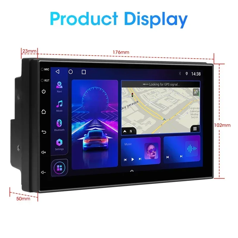 JMCQ Universal 7 ″ Android 12 Car Radio Multimedia Player Stereo GPS For Nissan Kia Honda Toyota Volkswagen Carplay Head Unit