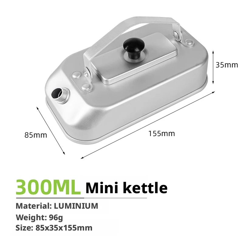 Ultra-light Mini Kettle Outdoor Backpack Travel Solo Mountaineering Hiking Light Camping 300ML Single Kettle 6