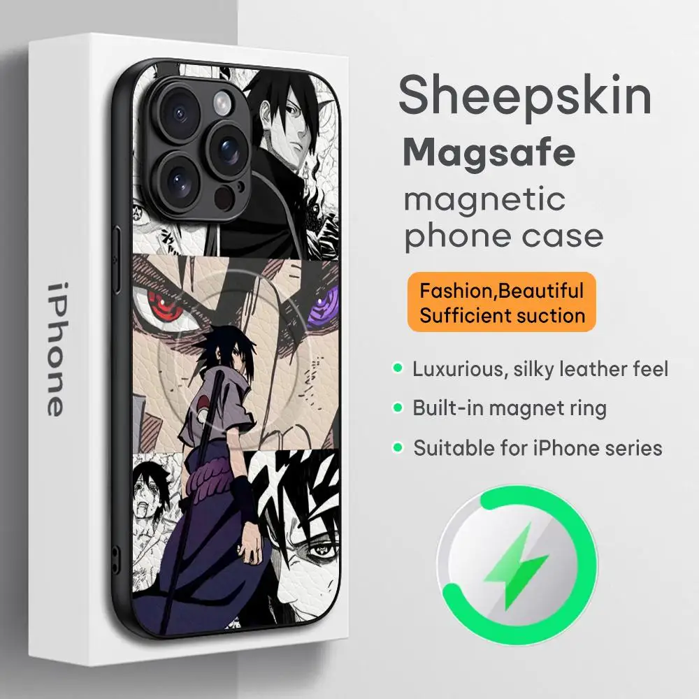 Cool Japanese Ninja Design Phone Case For iPhone 16 15 14 13 12 11 Plus Pro Max  High-end Luxury Magsafe Sheepskin