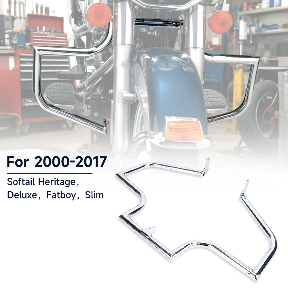 Ochraniacze silnika z stalowych drążków Highway Steel do Harley FLSTS FLSTN Softail Fat Boy 2000-2017 - wszechstronna ochrona