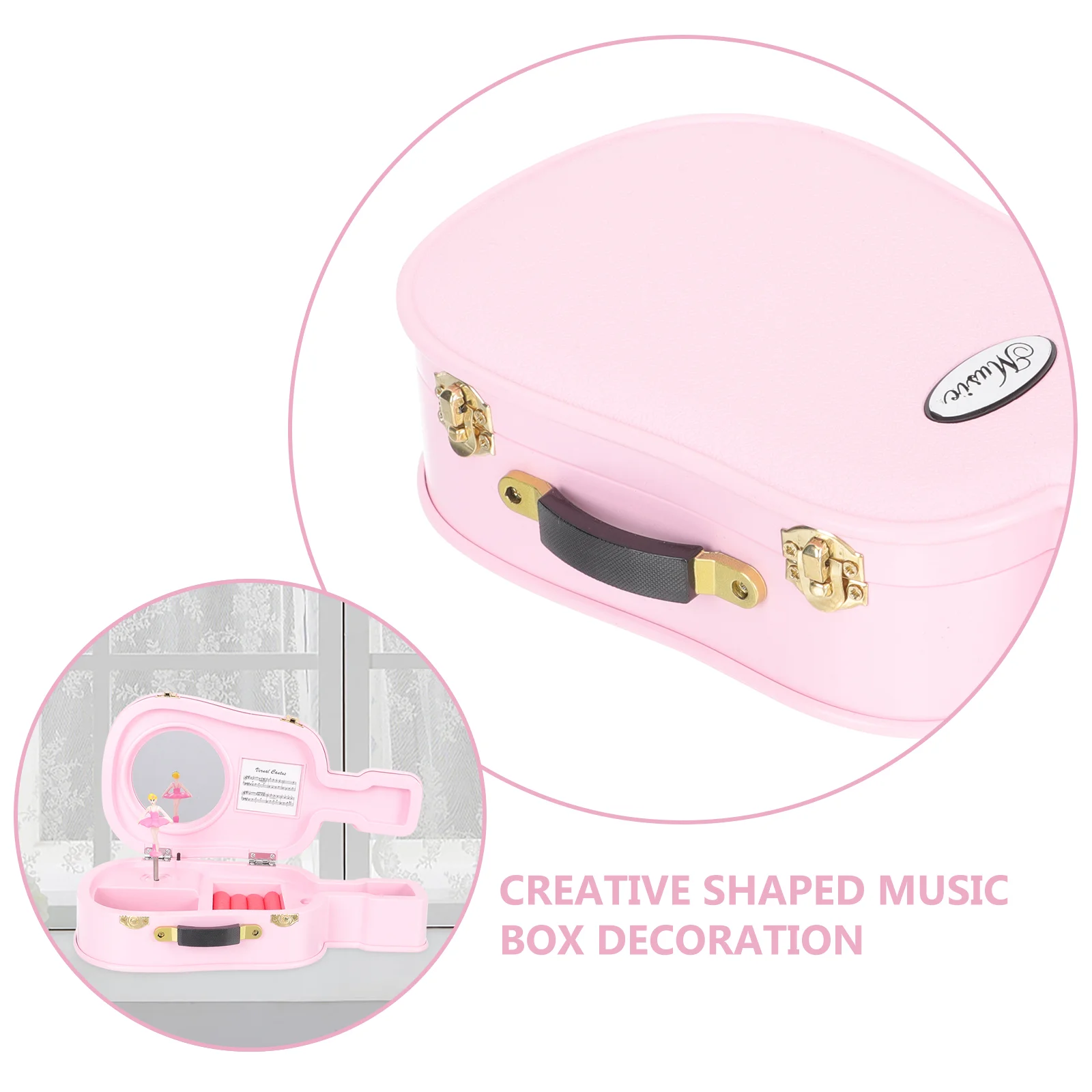 Musical Violin Adornment Jewelry Boxes Gift for Lovers Transparent Makeup Bag Child