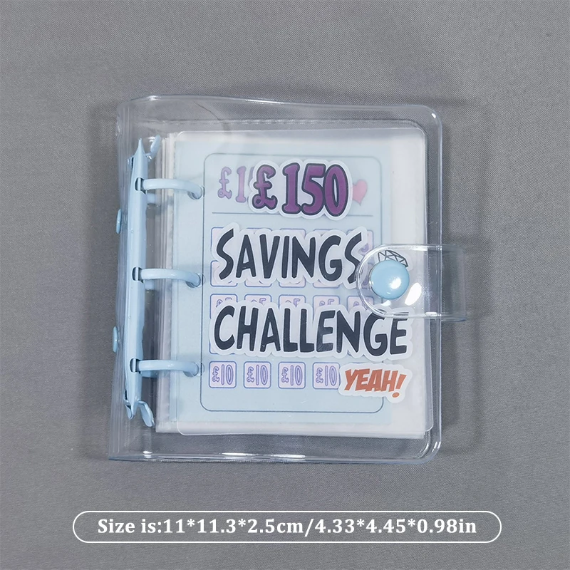 Savings Challenge Book Saving £1000 Money Binder Mini Portable Money Book Saving Loose-leaf Notebook Cash Budget Storage Book