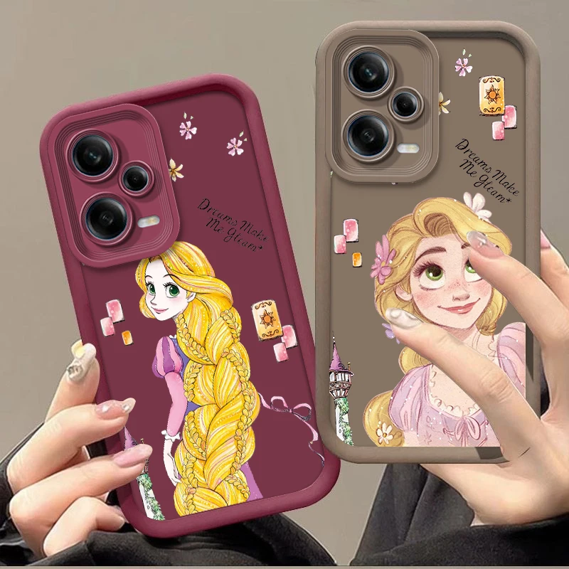 Princess Tangled Rapunzel For Redmi Note 13 12 11T 11S 11E 10S 10T 9 8 7 Pro Plus Lite Eye Ladder Phone Case