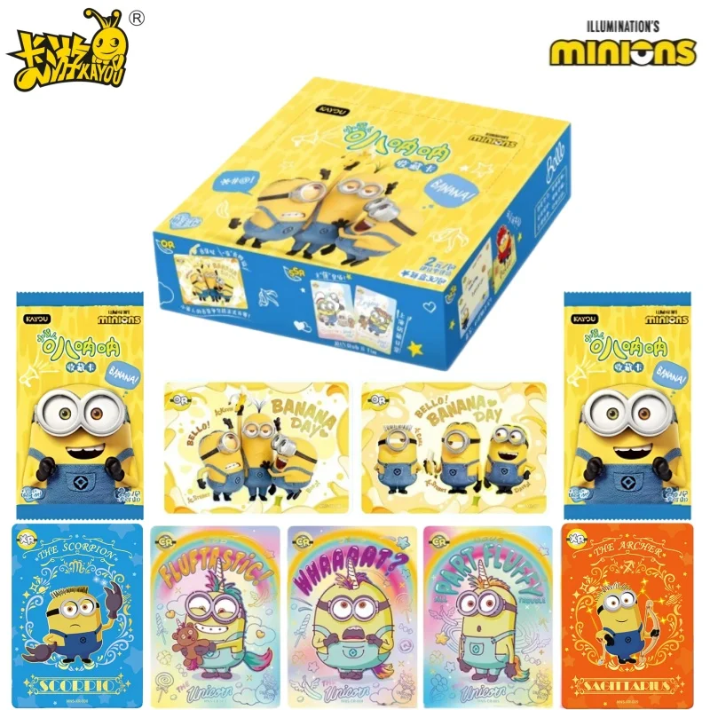 

KAYOU New Product Cute Minions Series Cute Anime Movie Game Periphery Collection Toy Card Children's Festival Gift Original Box