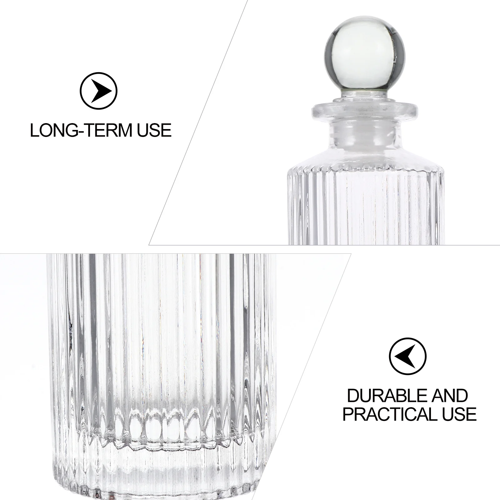 

1Set 150Ml Fragrance Diffuser Glass Container Sturdy Refillable Bottle for Perfume Oil DIY Spa Wedding Party Bathroom Decor Use