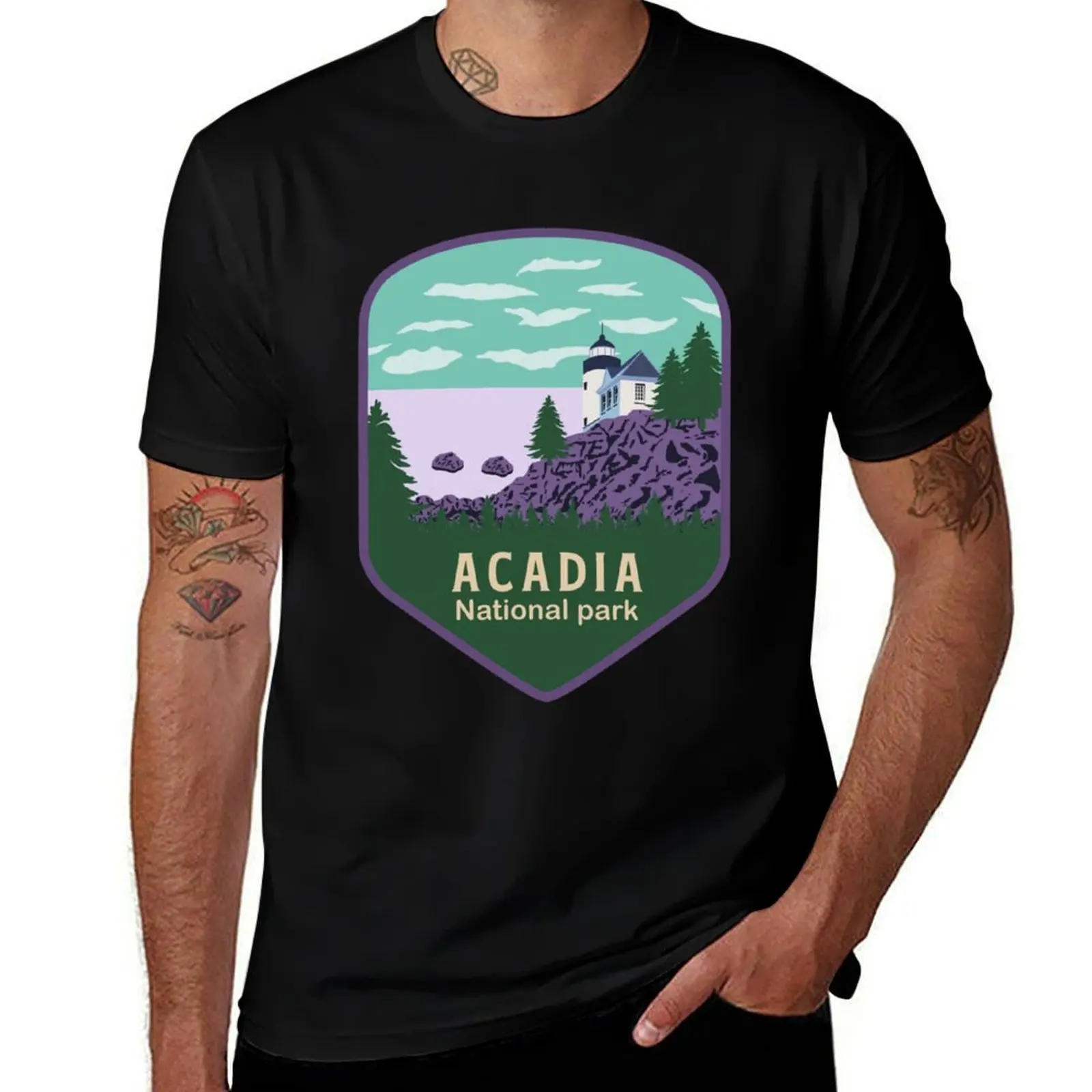 Acadia national park T-Shirt Plus Size Solid Color T-Shirt