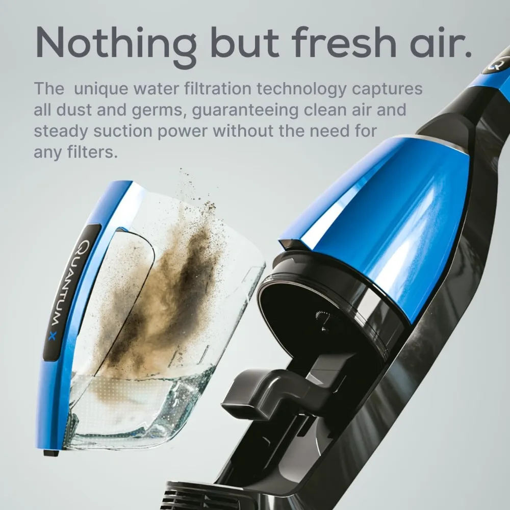 Water Filter Vacuum for Home, Superior Bagless Vac Cleaner with Water & MicroSilver Filtration to Clean Wet & Dry Messes