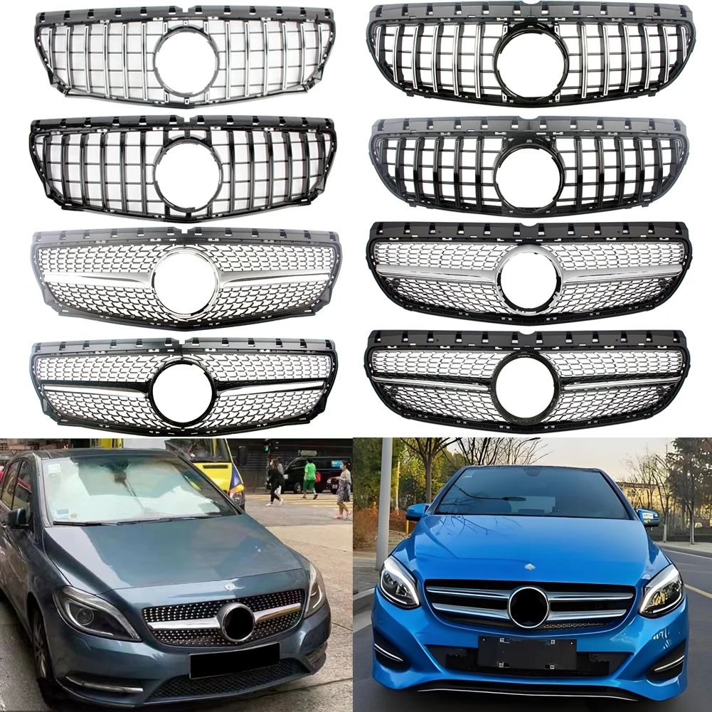 GT-R نمط عمودي بار هود الشبكة العلوية لمرسيدس بنز W246 B-Class B180 B250 2012-2014 2015-2019 #1