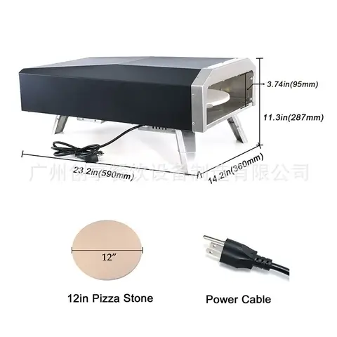 Camping Outdoor Gas Pizza Oven Foldable Portable Rotating Pizza Cooking Stove Forno Pizza Gas