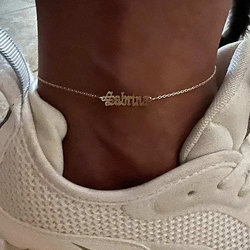 

Customized Name Anklet for Women Gold Color Personalized Letter 316L Stainless Steel Jewelry Gift Support Dropshipping