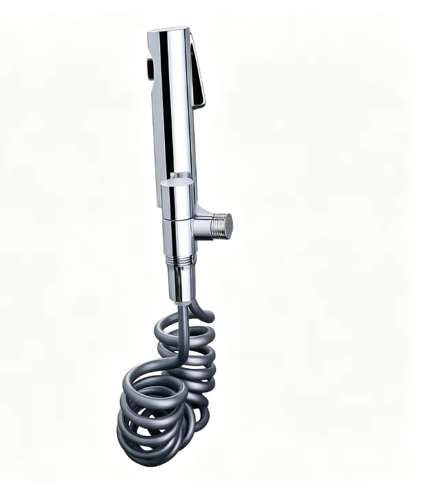 Handheld Bidet Sprayer for Toilet Cleaning Cloth Diaper Washing Pet Bathing and Light Sanitation Zinc Alloy 15x14x7cm