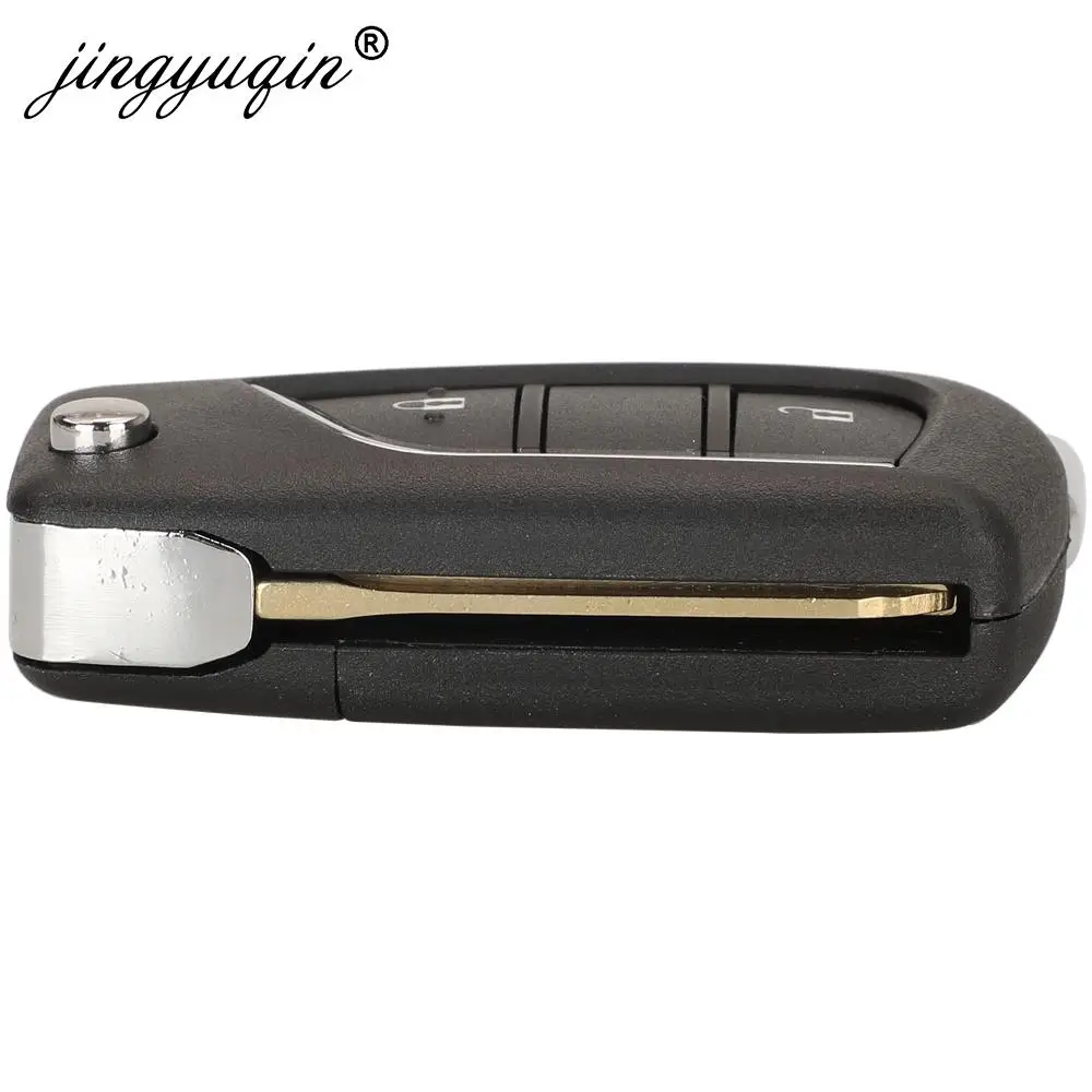 Jingyuqin 50171 433MHz 4D67 /4C Modified Flip Remote Key Fob for Toyota Prado 120 RAV4 Kluger Previa FJ Cruiser Land Cruiser 100